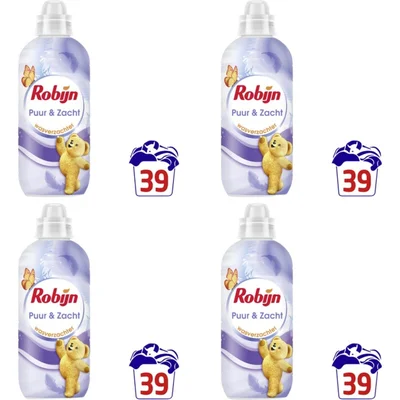 Robijn Puur & Zacht Wasverzachter 4-pack