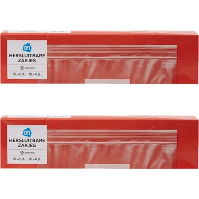 AH Hersluitbare zakjes 4,5 & 6 liter 2-pack