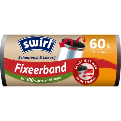Swirl Vuilniszakken met fixeerband 60 liter