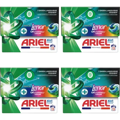Ariel 4in1 pods+ unstop wasmiddelcap 4-pack