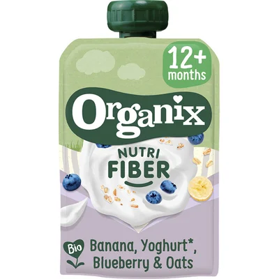 Organix Nutri fiber banana, yoghurt & oats 12m+