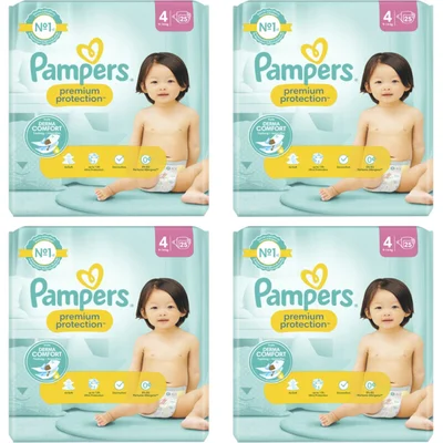 Pampers Premium protection luiers maat 4 4-pack