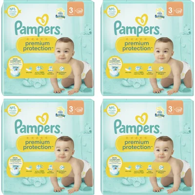 Pampers Premium protection luiers maat 3 4-pack