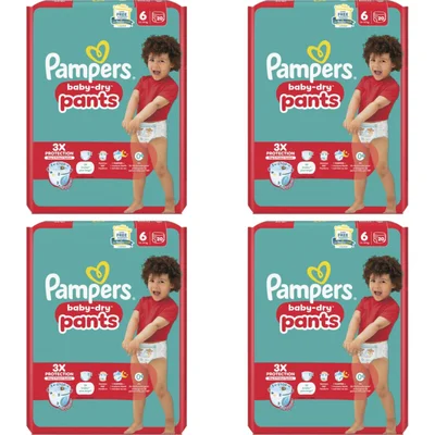 Pampers Baby dry pants luierbroek maat 6 4-pack