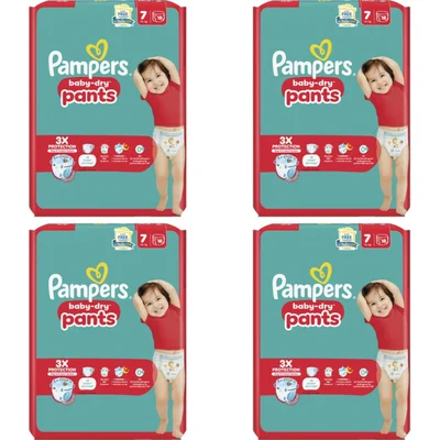 Pampers Baby dry pants luierbroek maat 7 4-pack