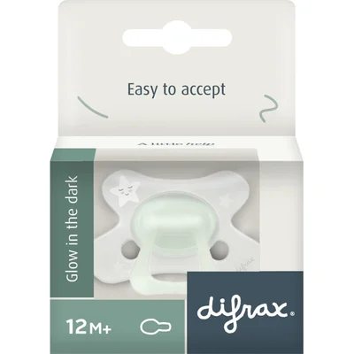 Difrax Glow in the dark fopspeen 12m+