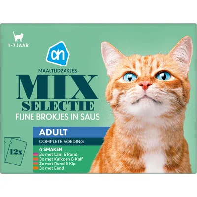 AH Maaltijdzak mix selectie in saus adult
