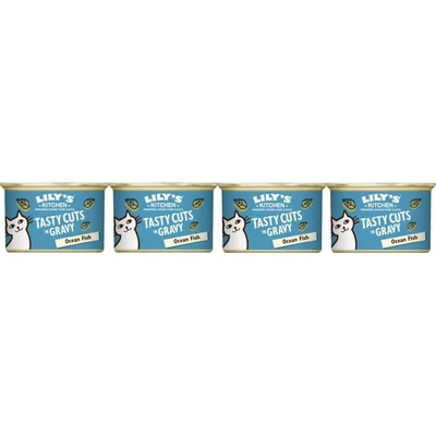 Lily's Kitchen Tasty cuts in saus met oceaanvis 4-pack