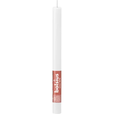 Bolsius Dinerkaars rustiek wit 27cm