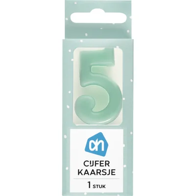 AH Kaars cijfer 5 kleur