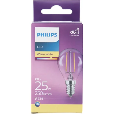 Philips Led fil kogel helder E14 25W