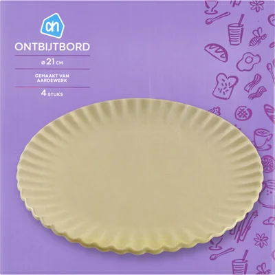 AH Sculpted ontbijtbord geel