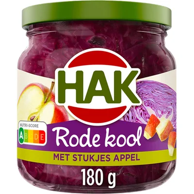 Hak Rode kool met stukjes appel