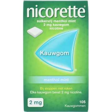 Nicorette Nicotine Kauwgom Suikervrij 2 