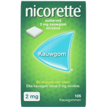 Nicorette Nicotine Kauwgom Suikervrij 2 