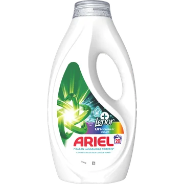Ariel Vloeibaar Wasmiddel +Uns Color, 20 Wasbeurten
