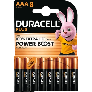 Duracell Plus Power Boost AAA 8 Stuks