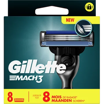 Gillette Mach3 Base 8 Navulmesjes Voor Mannen