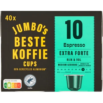 Jumbo's Espresso Extra Forte Koffiecups 40 Stuks