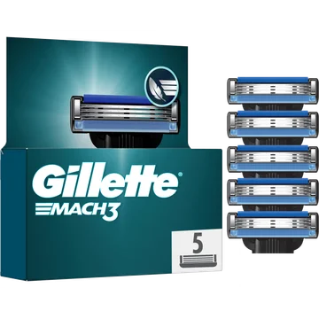 Gillette Mach3 Base 5 Navulmesjes Voor Mannen