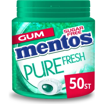 Mentos Gum Pure Fresh Wintergreen Suikervrij Pot 50 stuks