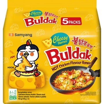 Samyang Roergebakken Ramen met Hete Kip en Kaassmaak 700g