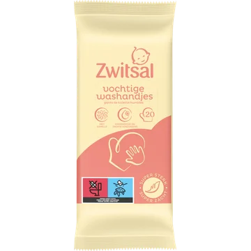 Zwitsal Goedemorgen Vochtige Washandjes 20 Stuks
