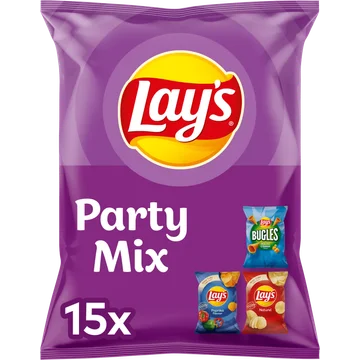 Lay's Party Mix Chips 15 uitdeelzakjes 3 smaken