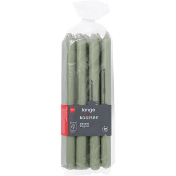 HEMA Lange Kaarsen Lichtgroen 12 Stuks