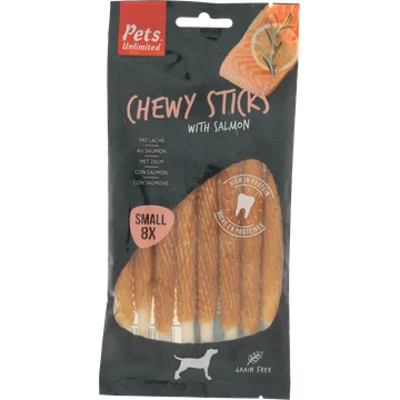 Rosewood Chewy Sticks Zalm Small, 8 Stuks
