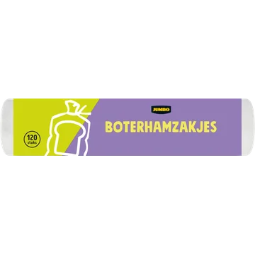 Jumbo Boterhamzakken met Sluitstrips 120 Stuks