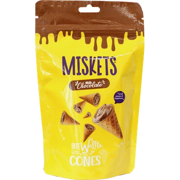 Miskets Milk Chocolate Filled Cornet Wafer 70g