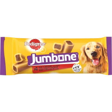 Pedigree Jumbone Medium Kauwstaaf - Rund & Gevogelte - Hondensnack - 2 Stuks
