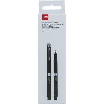 HEMA Microschrijvers Zwart 4 Stuks