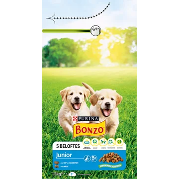 Bonzo Junior Hondenvoer met Kip en Groenten