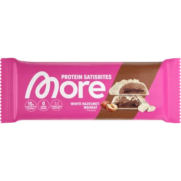 More Satisbite Bar White Hazelnut Nougat 2x25g