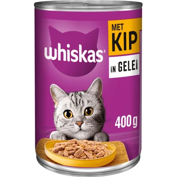 Whiskas in gelei kattennatvoer kip blik 400 g