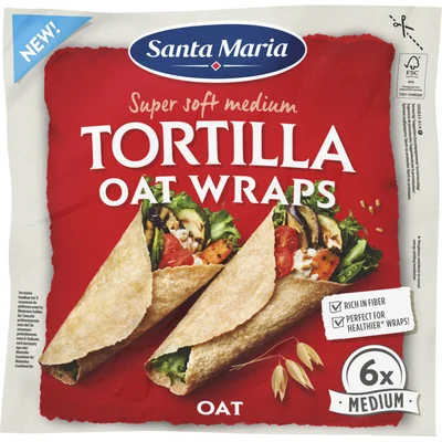 Santa Maria Tortilla oat wraps 6x medium