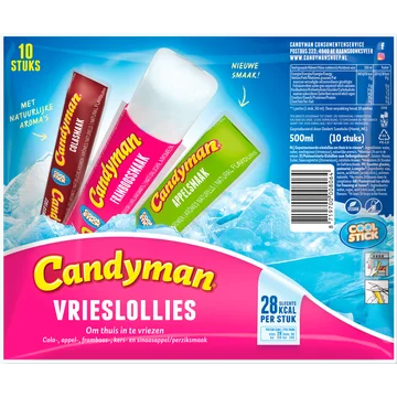 Candyman Vrieslollies 10 Stuks 500 ml
