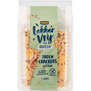 Jumbo Lekker Vrij van Gluten Zaden Crackers 7 Stuks