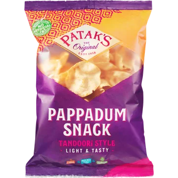 Pappadum snack Tandoori style