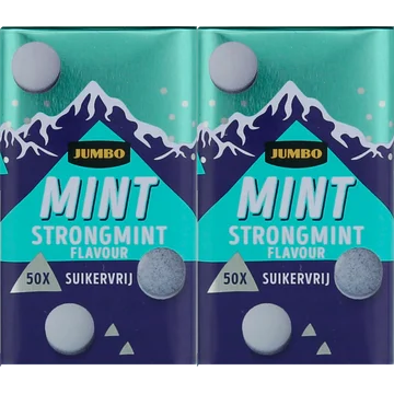 Jumbo Strong Mint Suikervrij 2 x 50 Stuks