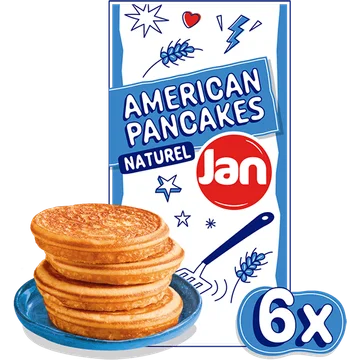 Jan American Style Pancakes Naturel 6 Stuks 300 g