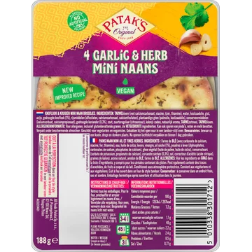 Pataks mini Naan garlic & herbs