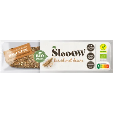 SlooOW Bio Organic Rustieke Meergranen Baguette 250 g