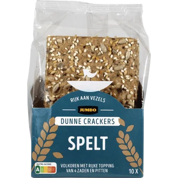 Jumbo Dunne Crackers Spelt 10 Stuks 175 g 