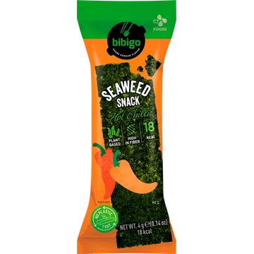 Bibigo Zeewiersnack Pittige Chili 4g