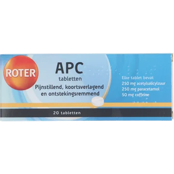 Roter APC tabletten (pijnstillers), 20 stuks