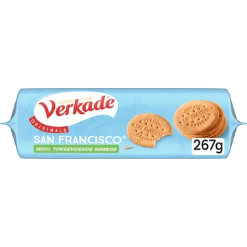 Verkade Originals San Francisco Naturel Zero Toegevoegde Suiker 267 g