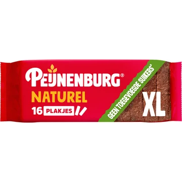 Peijnenburg ontbijtkoek naturel zonder toegevoegde suikers gesneden 16 plakjes